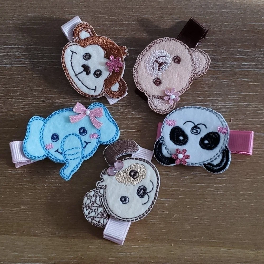 Shimmy Shimmy Inc Animal Hair Clippies Set of 5